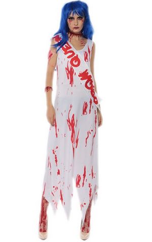 F1709 zombie Queen of Miss World costume,it comes with dress,shoulder belt